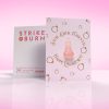 Same Dick Forever funny engagement card with removable crystal penis and gold foil wedding rings shown front and back on colorful background