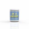 Motivational 70s inspired candle Be A Badass patchouli cedarwood  blend wholesale birthday gift