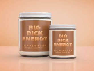 Big Dick Energy bestselling groomsmen candle blue spruce cedar Fraser fir with woodsy confidence vibes
