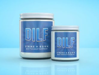 DILF funny Father's Day candle spice teakwood sandalwood with hot dad masculine confidence vibes