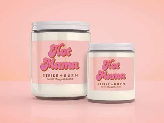 Hot Mama Mother's Day birthday candle sweet mango coconut with  irresistible mama energy confidence