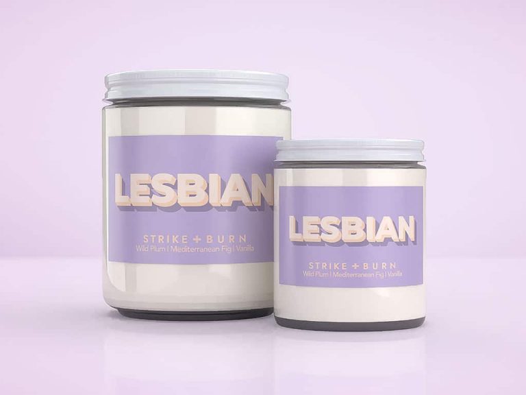 Lesbian LGBTQ pride candle wild plum fig vanilla with seductive  authentic living celebration vibes