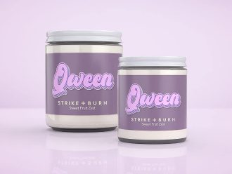 Hey Qween drag queen pride candle sweet fruit zest with royal crown-flipping fabulous attitude