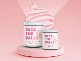 Deck The Balls Candle | Peppermint Stick | Secret Santa