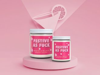 Festive As Fuck Candle | Holiday Cocktail Party