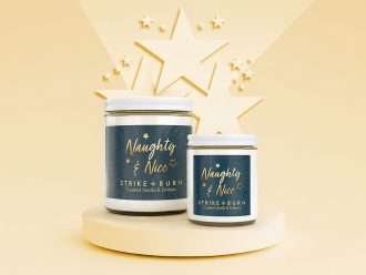 Naughty & Nice Candle | Christmas Stocking Stuffer | Vanilla